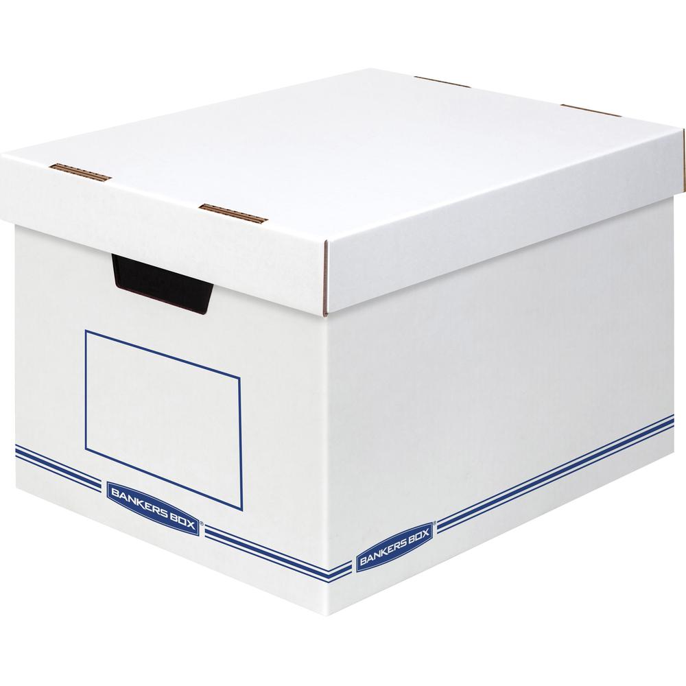 Bankers Box Organizers Storage Boxes - External Dimensions: 12.8" Width x 16.5" Depth x 10.5" Height - Medium Duty - Single/Doub