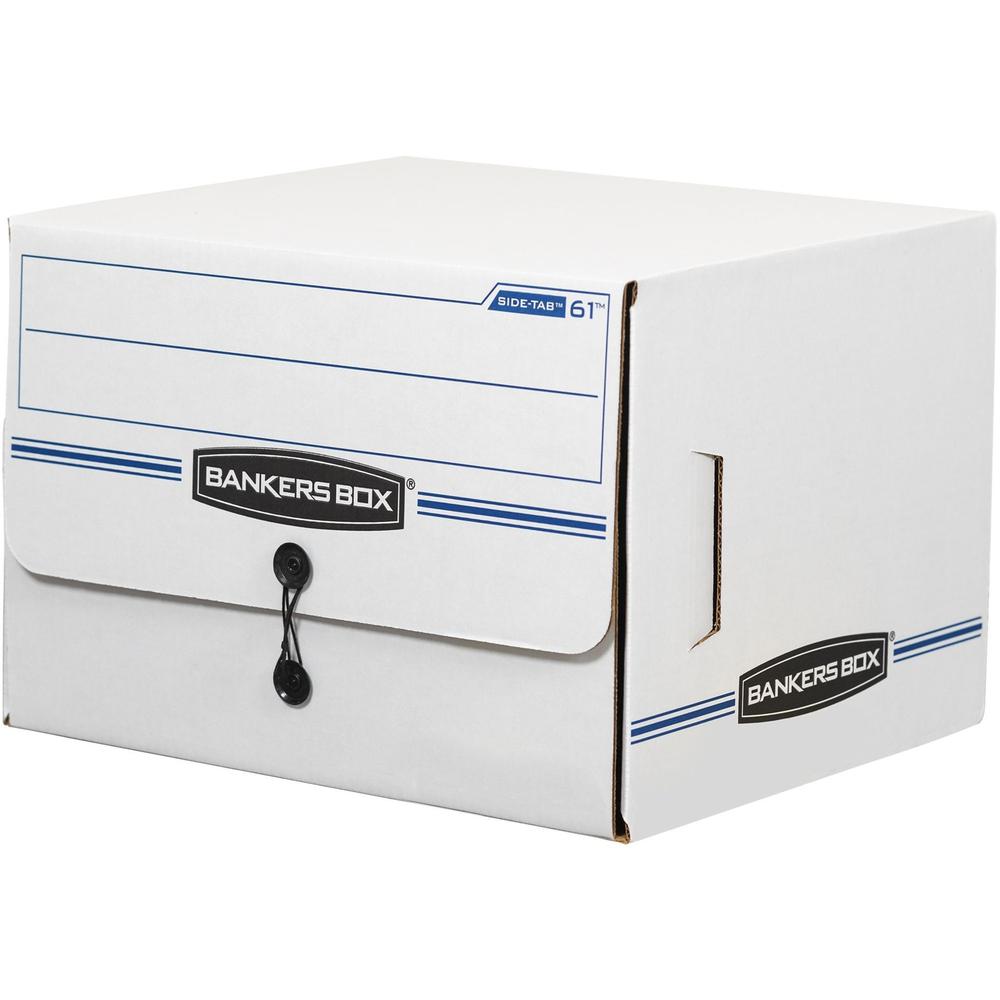 Bankers Box Side-Tab File Storage Boxes - Internal Dimensions: 15.25" Width x 13.50" Depth x 10.75" Height - External Dimensions