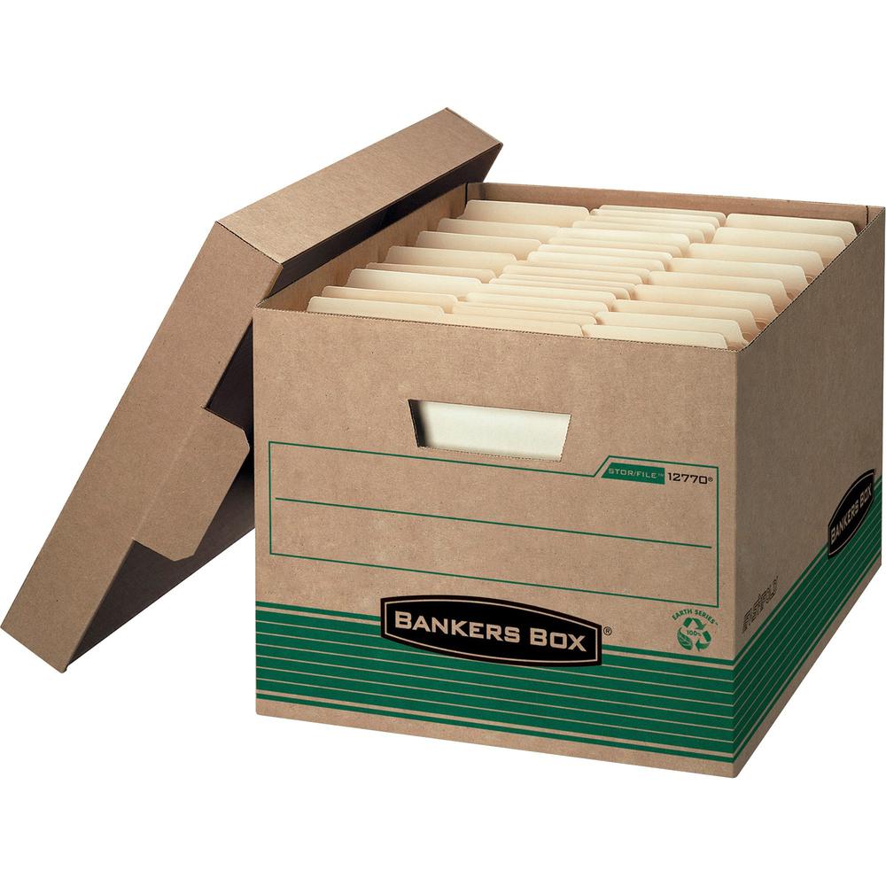 Bankers Box Recycled STOR/FILE File Storage Box - Internal Dimensions: 12" Width x 15" Depth x 10" Height - External Dimensions: