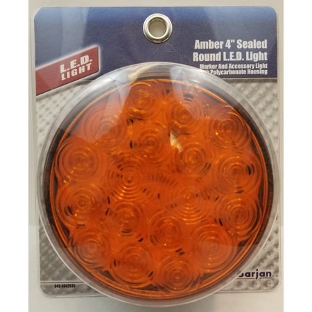 LIGHT AMBER LED 4PIN ROUND CDED