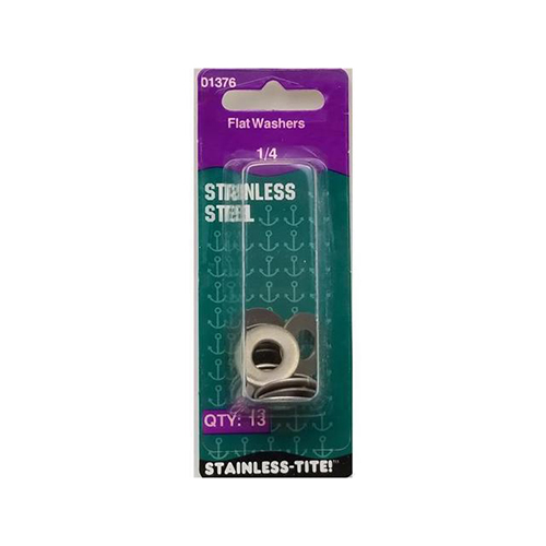 Stainless Steel 1/4" Flat Washer