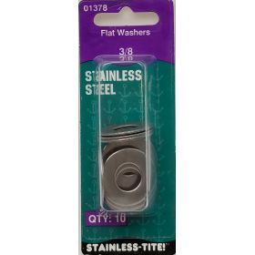 Stainless Flat Washers 3/8"
