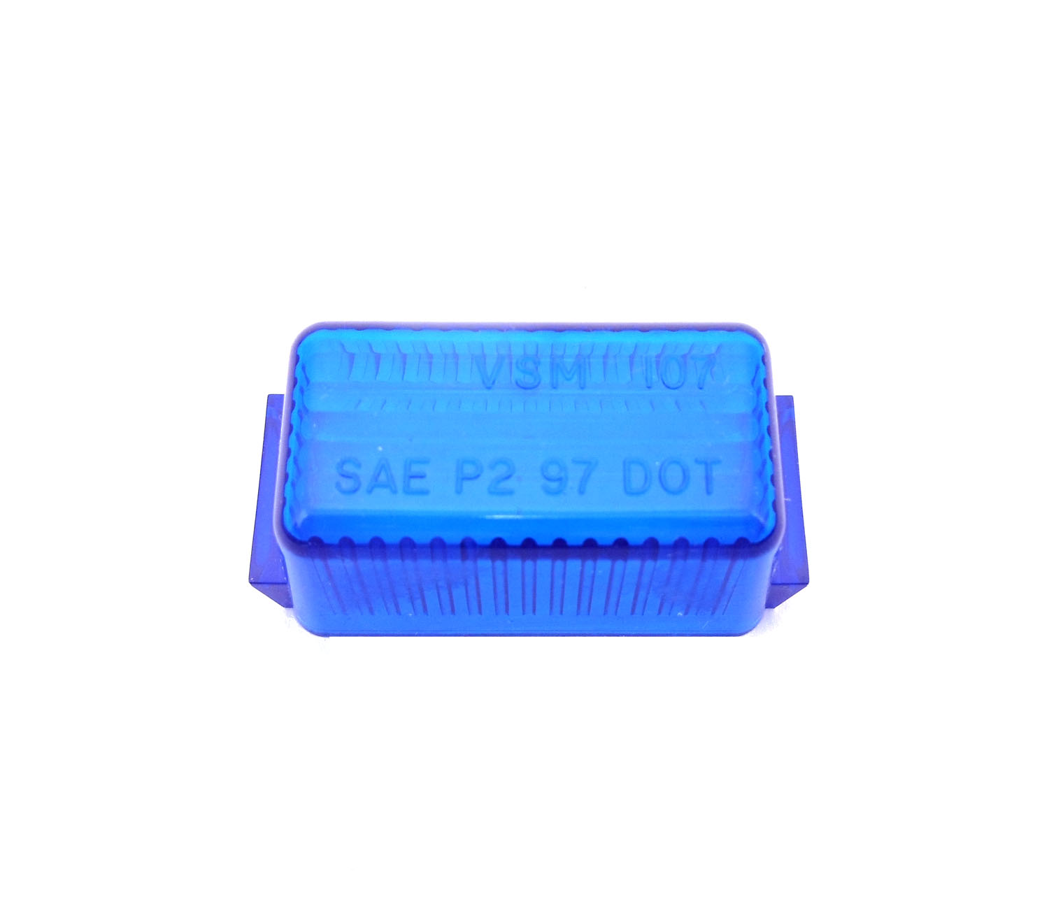 BARJAN 1-3/4" X 1" BLUE RECTANGULAR REPLACEMENT LENS (VSM 107 SAE P2 97 DOT)
