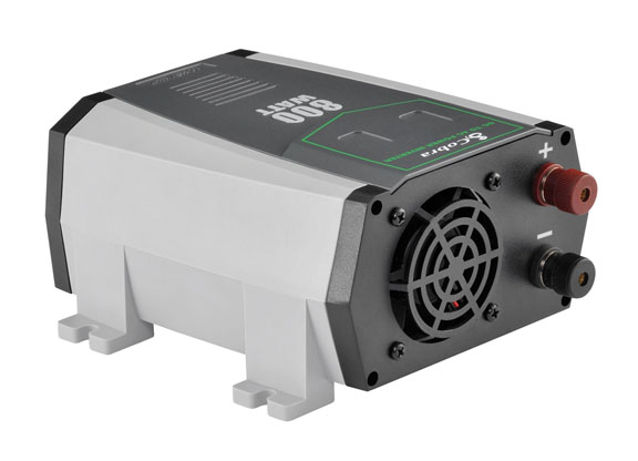 CPI890 800 Watt/1600 Watt Peak Dc To Ac Power Inverter With 2 Grounded Ac Outlets, 2.1A USB Port & Direct Battery  Cables