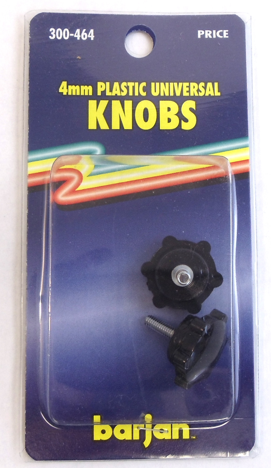 UNIVERSAL 4MM PLASTIC REPLACEMENT SIDE KNOB PAIR