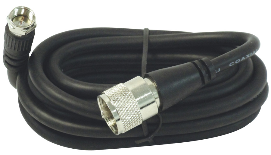 9' Rg59U Coax W/Pl259 And F Type Plug