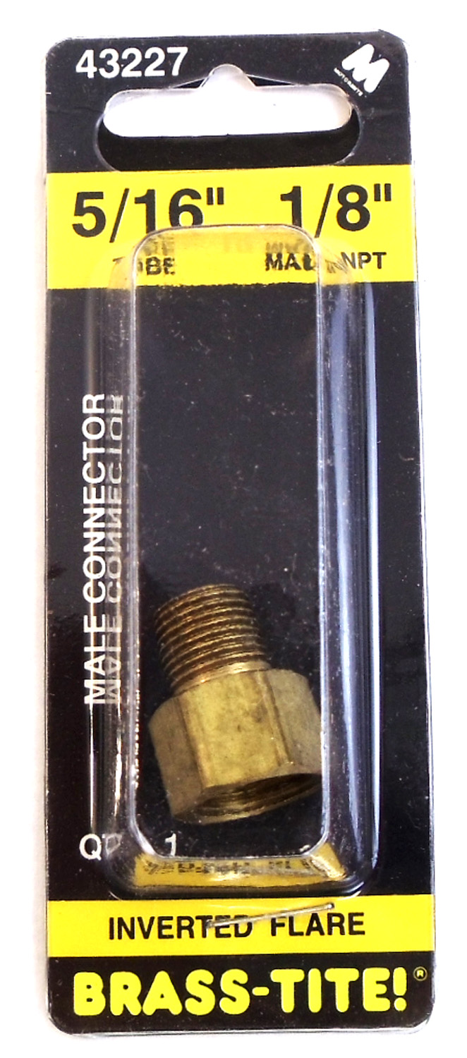 5/16" To 1/8" Inverted Flare Connector (Brass)
