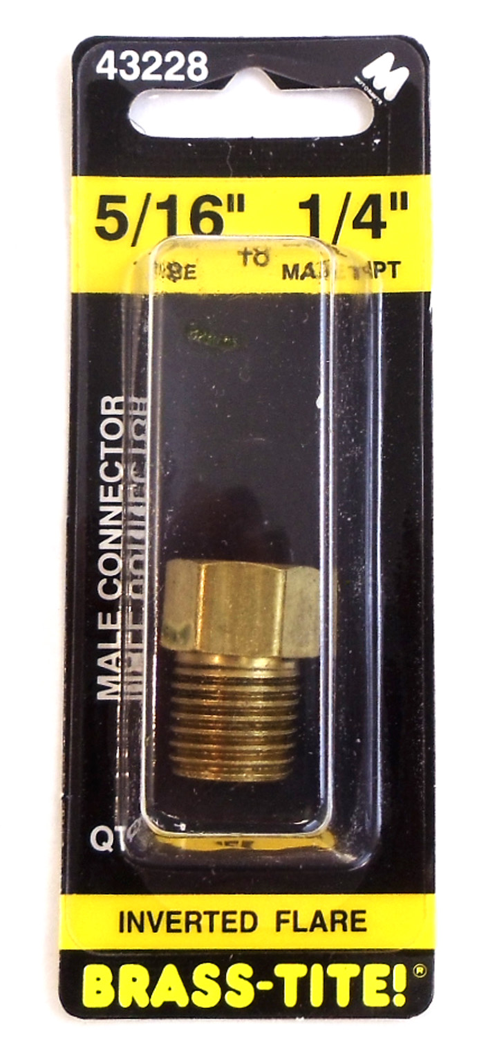 5/16" To 1/4" Inverted Flare Connector (Brass)