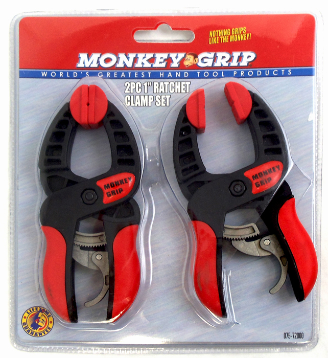 2 Pc 1" Ratchet Clamp Set Monkey Grip