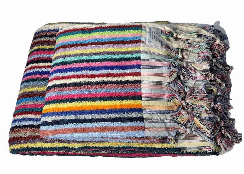 Bubble Terry Turkish Towel - Striped Bubble Terry Striped