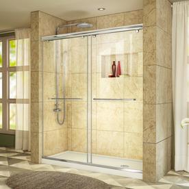 Charisma Frameless Bypass Sliding Shower Door & SlimLine 30" by 60" Shower Base