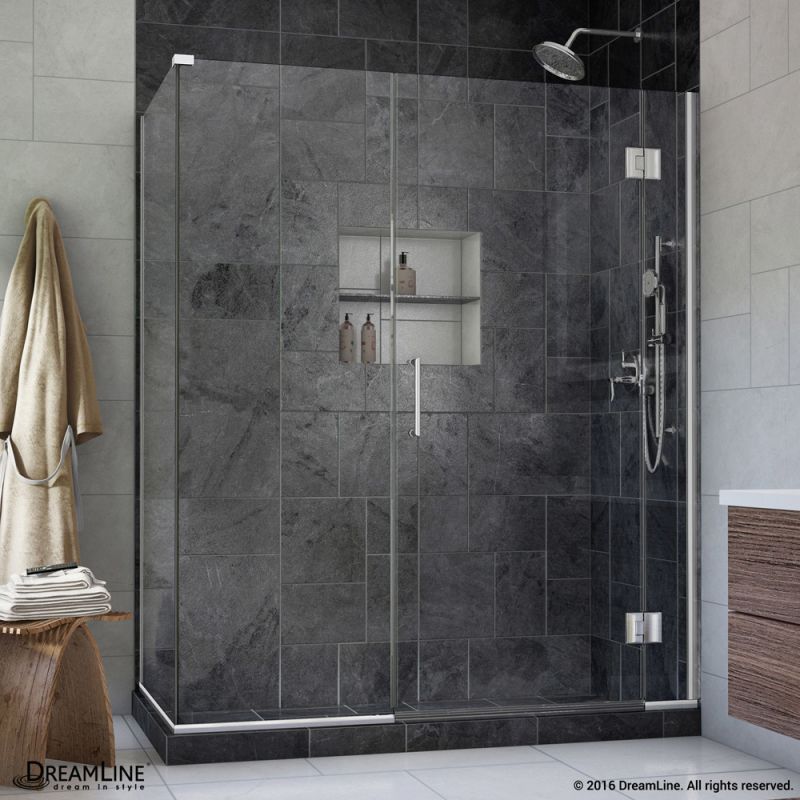 DreamLine Unidoor-X 35 in. W x 30 3/8 in. D x 72 in. H Hinged Shower Enclosure in Chrome