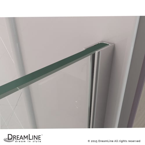 DreamLine Unidoor Plus 50 in. W x 30 3/8 in. D x 72 in. H Frameless Hinged Shower Enclosure, Clear Glass, Satin Black