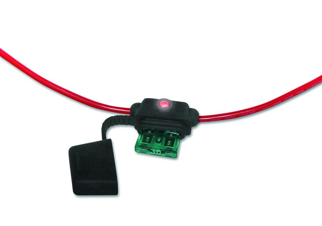 12AWG LED ATO/ATC FUSE HOLDER WITH COVER W/30A FUSERETAIL PKG