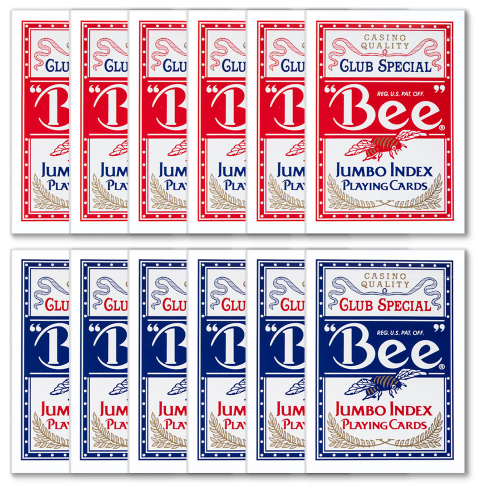 12 Bee No. 92 Diamond Back Club Special Red/Blue Decks Jumbo
