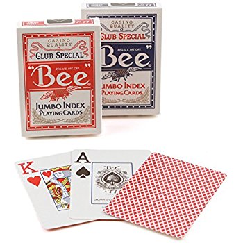 Bee Poker, Jumbo Index, 12 Decks Red/Blue