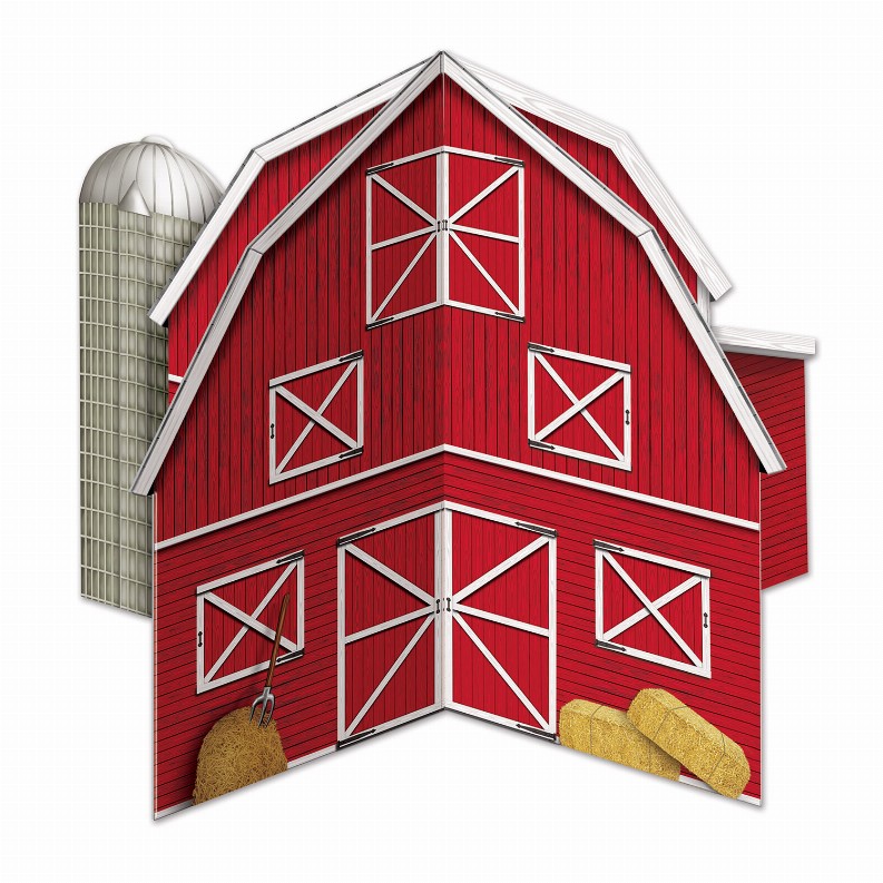 3-D Centerpiece - Multi-Color Farm 3-D Barn