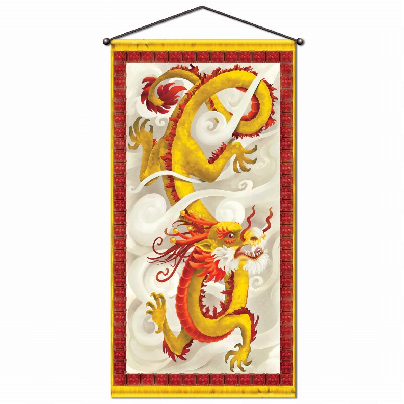 Metallic Themed Decorations  - Chinese New Year Dragon Door/Wall Panel