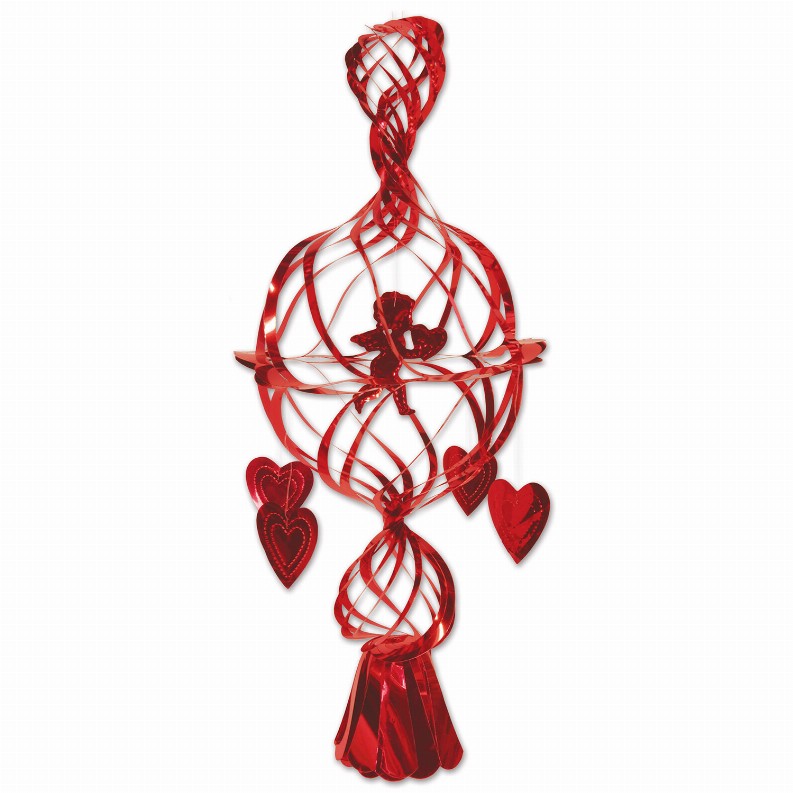 Metallic Themed Decorations  - Valentines Metallic Cupid & Heart