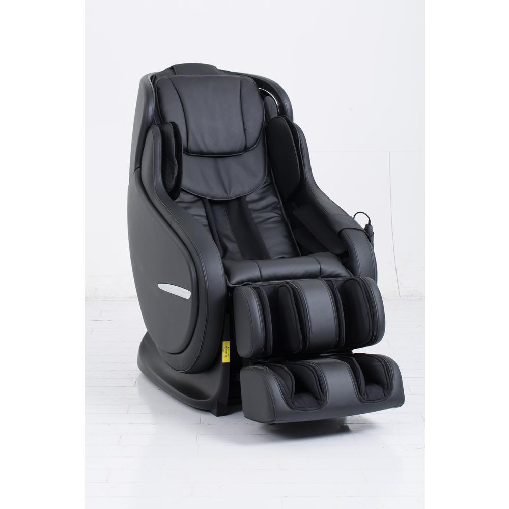 Elvis Black Faux Leather Premium Massage Chair with Bluetooth Speaker
