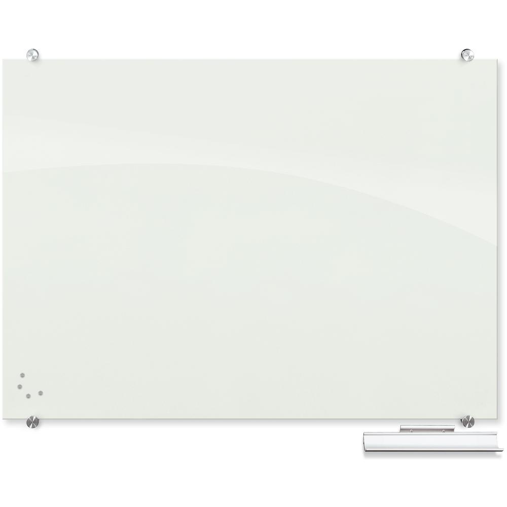 Balt Visionary Magnetic Glass Dry Erase Whiteboard - 48" (4 ft) Width x 36" (3 ft) Height - White Glass Surface - Rectangle - 1 