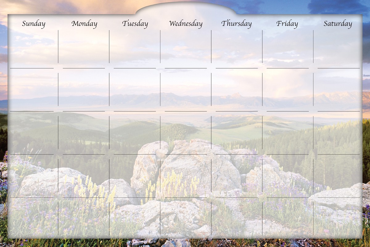 Biggies - Dry Erase Stickie Monthly Calendar-Sunrise Valley
