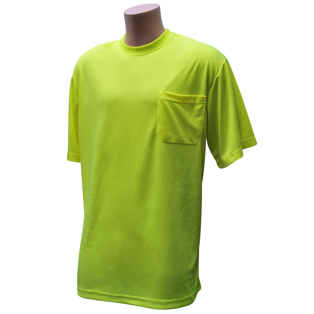 BlackCanyon Outfitters Non Rated Short Sleeve Pocket T-Shirt Lime Green BCOSSTYL Brightly Colored Shirt Fast-Dry Fabric-Large