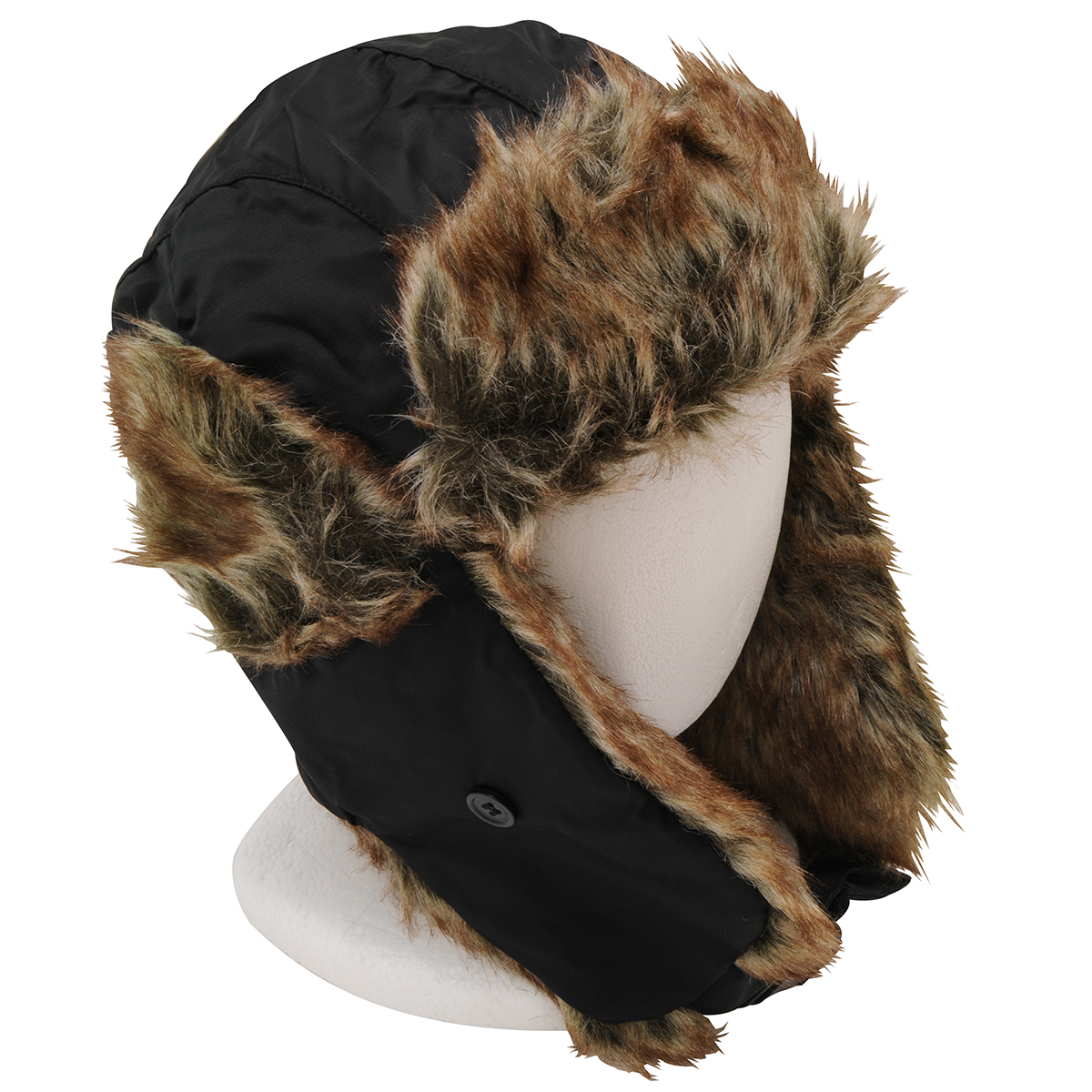 BlackCanyon Outfitters Trooper Hat BCOTHBN - Adult Size Fits Most Faux Fur Bomber Style Winter Cap with Ear Flaps for Men and Wo