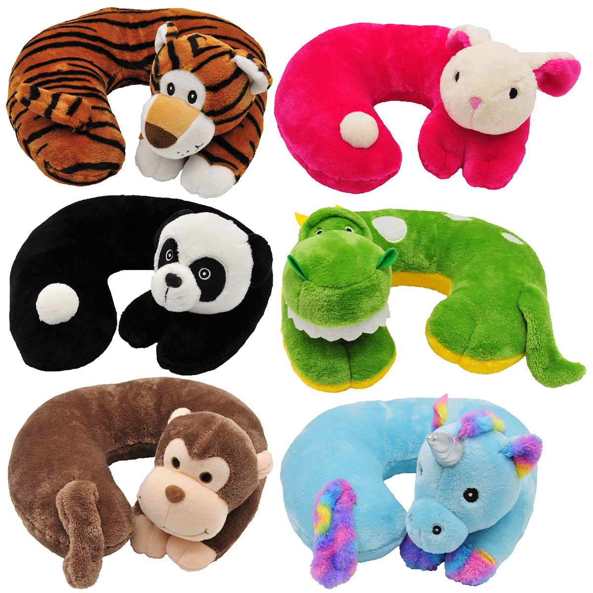 BlackCanyon Outfitters Childrens Neck Pillow BCO6878 Child Size Travel Neck Pillow Cute Foam U Shaped Animal Pillow for Airplane