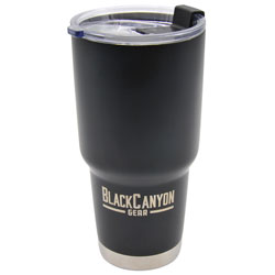 BCO 32oz black tumbler with plastic flip