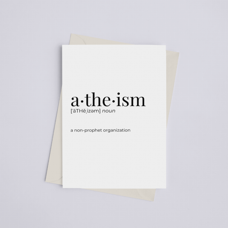 Atheism - Greeting Card/Wall Art Print