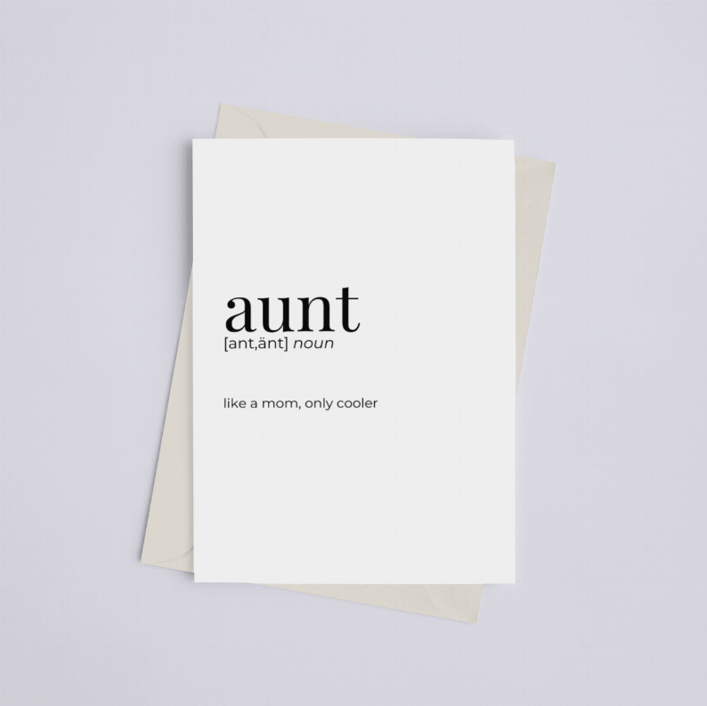 Aunt - Greeting Card/Wall Art Print