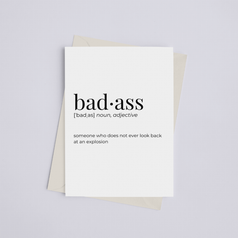 Badass - Greeting Card/Wall Art Print