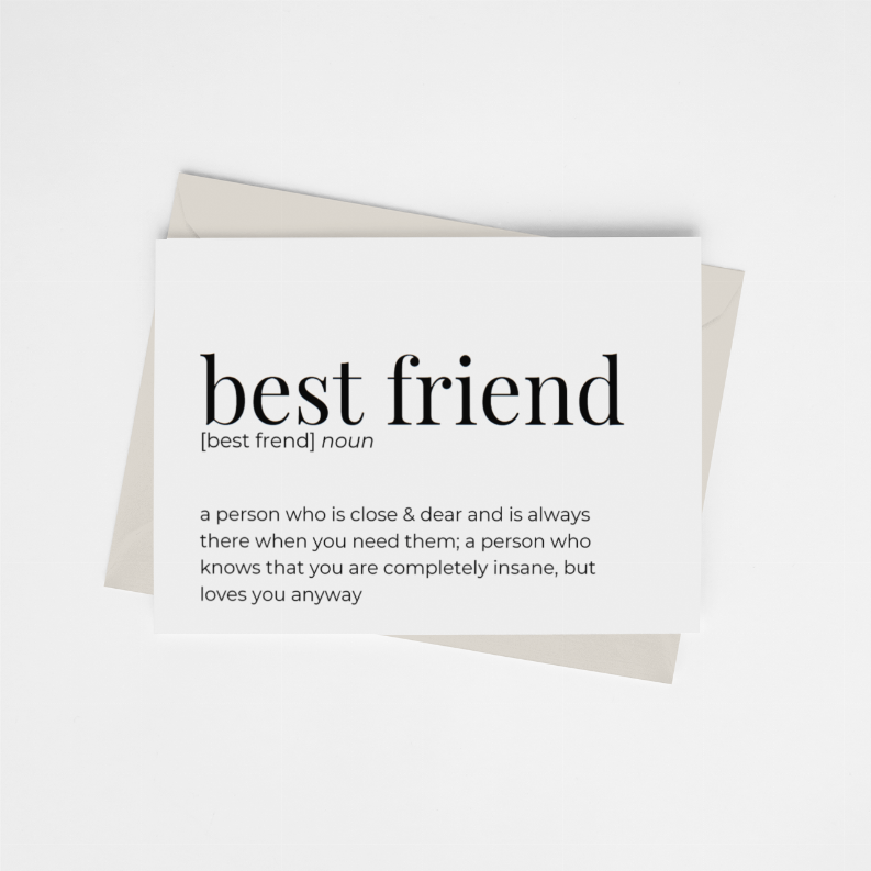Best Friend - Greeting Card/Wall Art Print
