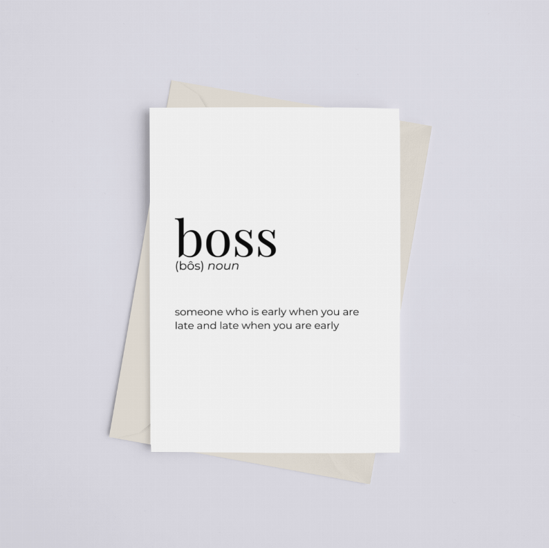 Boss - Greeting Card/Wall Art Print