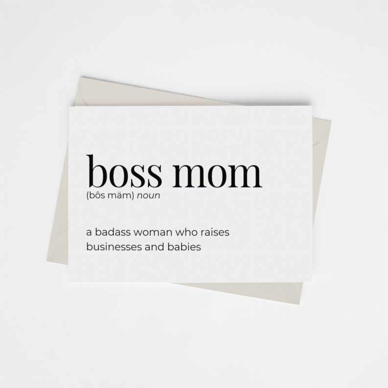 Boss Mom - Greeting Card/Wall Art Print