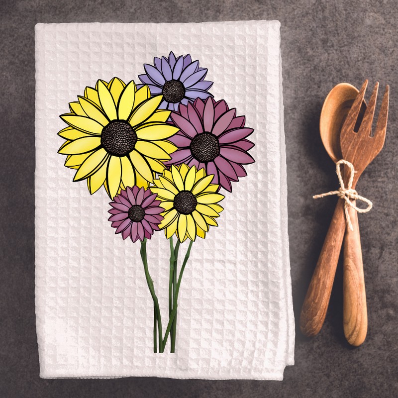 Bright Sunflowers - Tea Towel