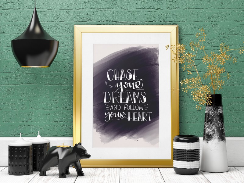 Chase Your Dreams & Follow Your Heart Print - 8 X 10 Canvas Paper