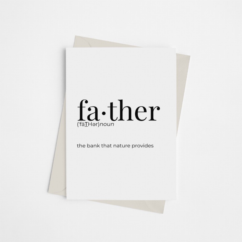 Father - Greeting Card/Wall Art Print