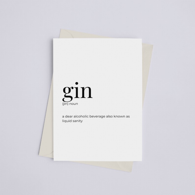 Gin - Greeting Card/Wall Art Print