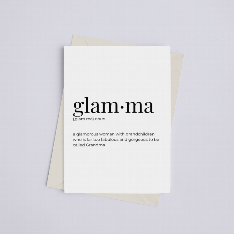 Glamma - Greeting Card/Wall Art Print