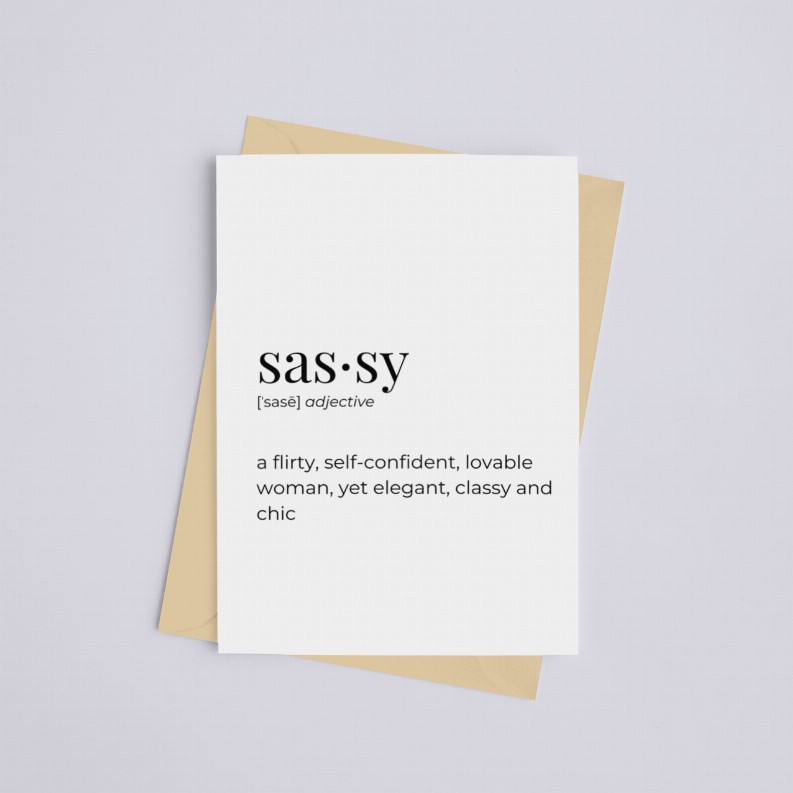 Sassy - Greeting Card/Wall Art Print