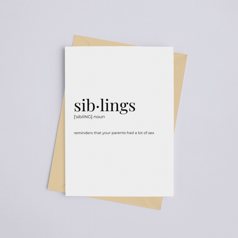 Siblings - Greeting Card/Wall Art Print