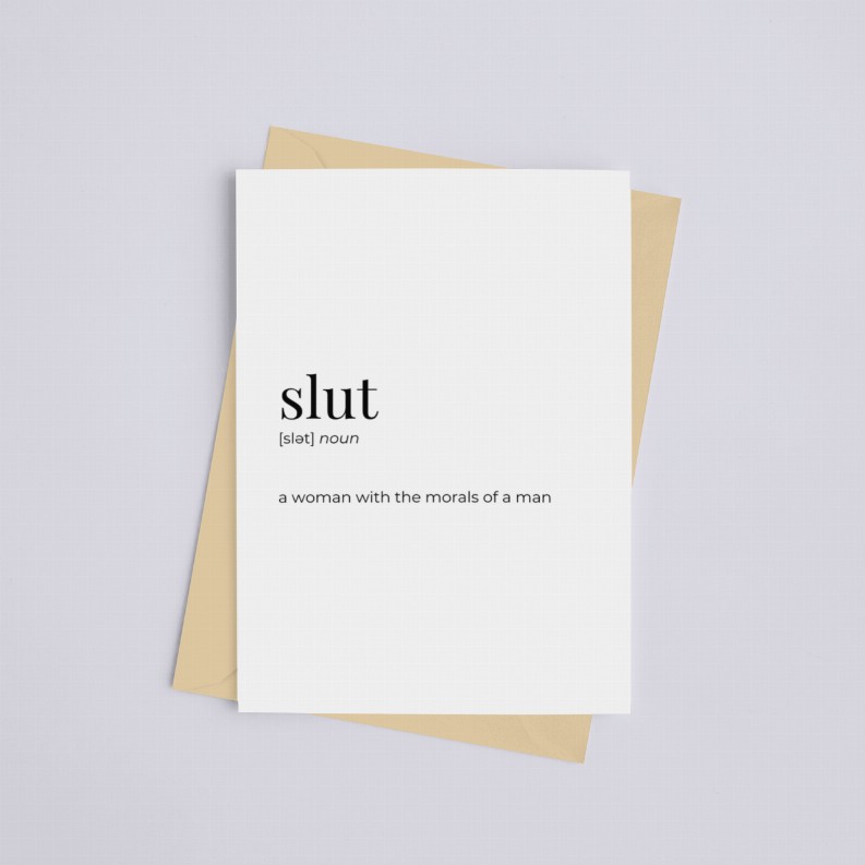 Slut - Greeting Card/Wall Art Print