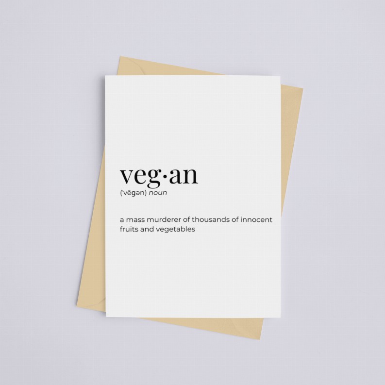 Vegan - Greeting Card/Wall Art Print