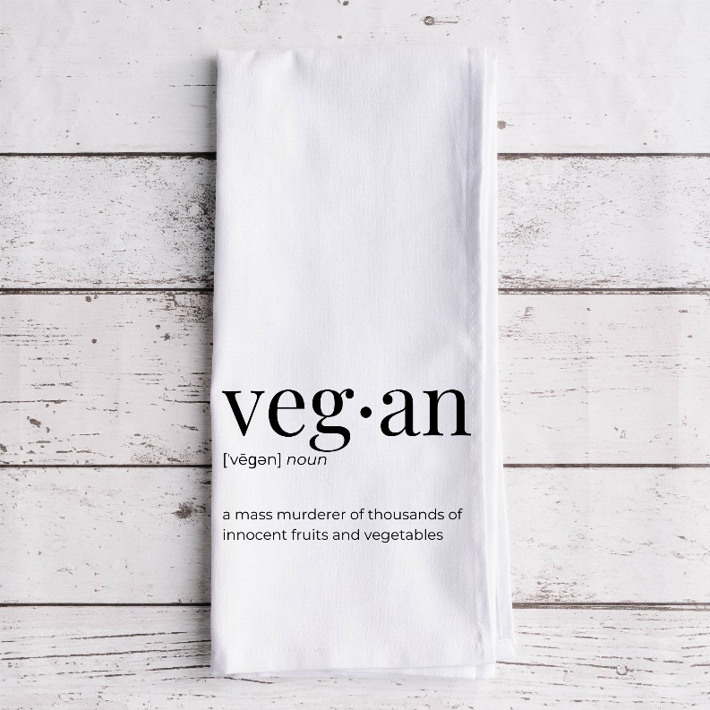 Vegan Definition - Tea Towel