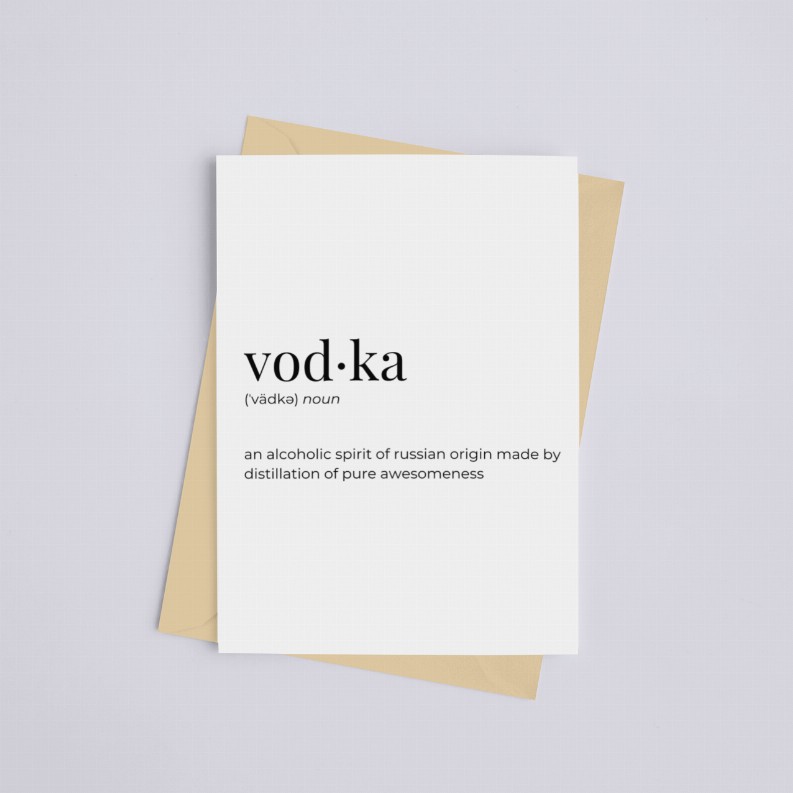 Vodka - Greeting Card/Wall Art Print
