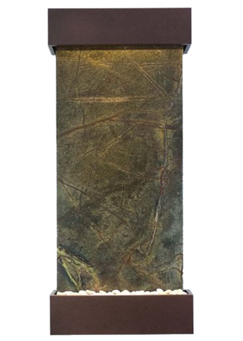 Nojoqui Falls Classic Large Fountain 58" x 25.5" Rainforest Green Marble w/Coppervein Trim