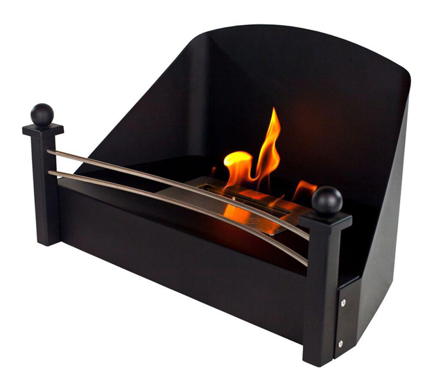 Bluworld Homelements NF-F2CAO Nu-Flame Caminetto Fireplace Black Heat Resistant and Two Stainless Steel Safety Guards 16.5 in