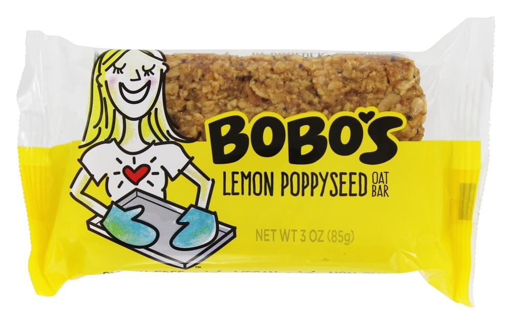 Bobo's Oat Bars Gluten Free All Natural Bar Lemon Poppyseed (12x3Oz)